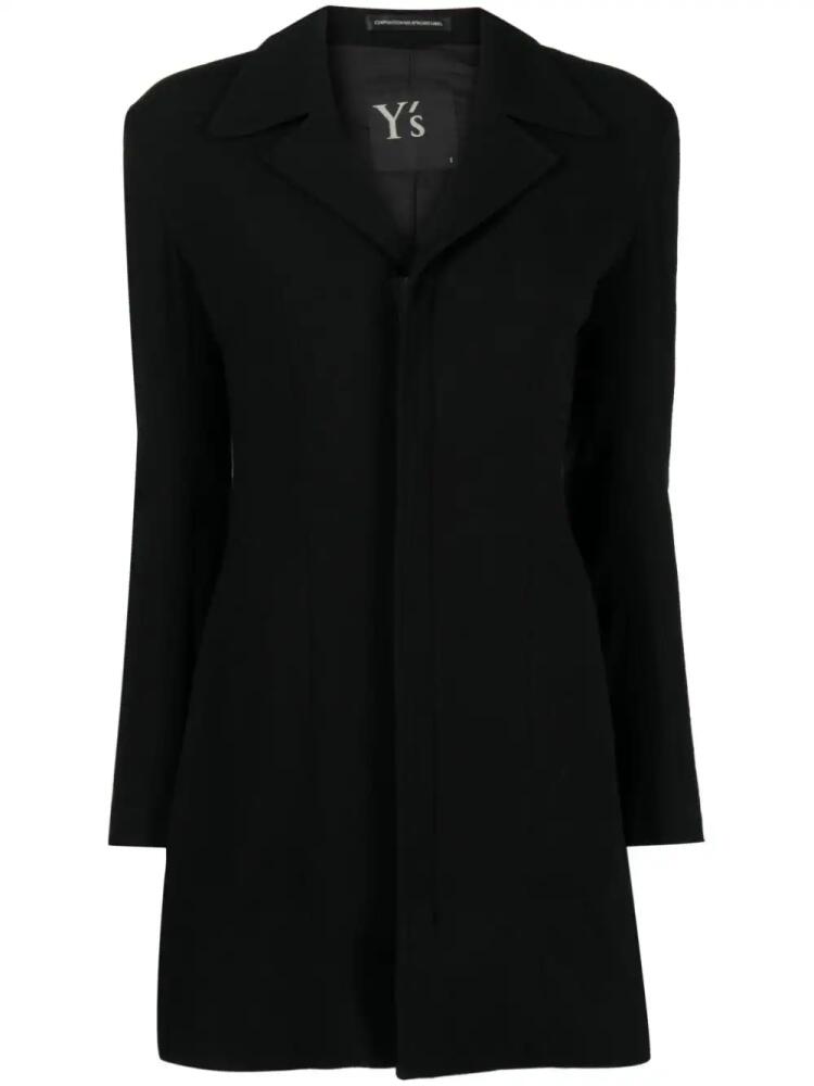 Y's zip-fastening notched-lapel blazer - Black Cover