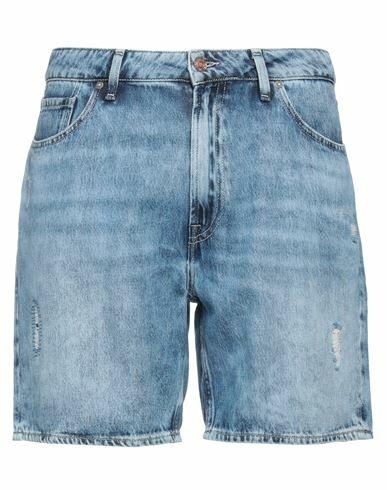 Guess Man Denim shorts Blue Cotton, Lyocell Cover