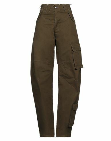 Darkpark Woman Pants Military green Cotton Cover