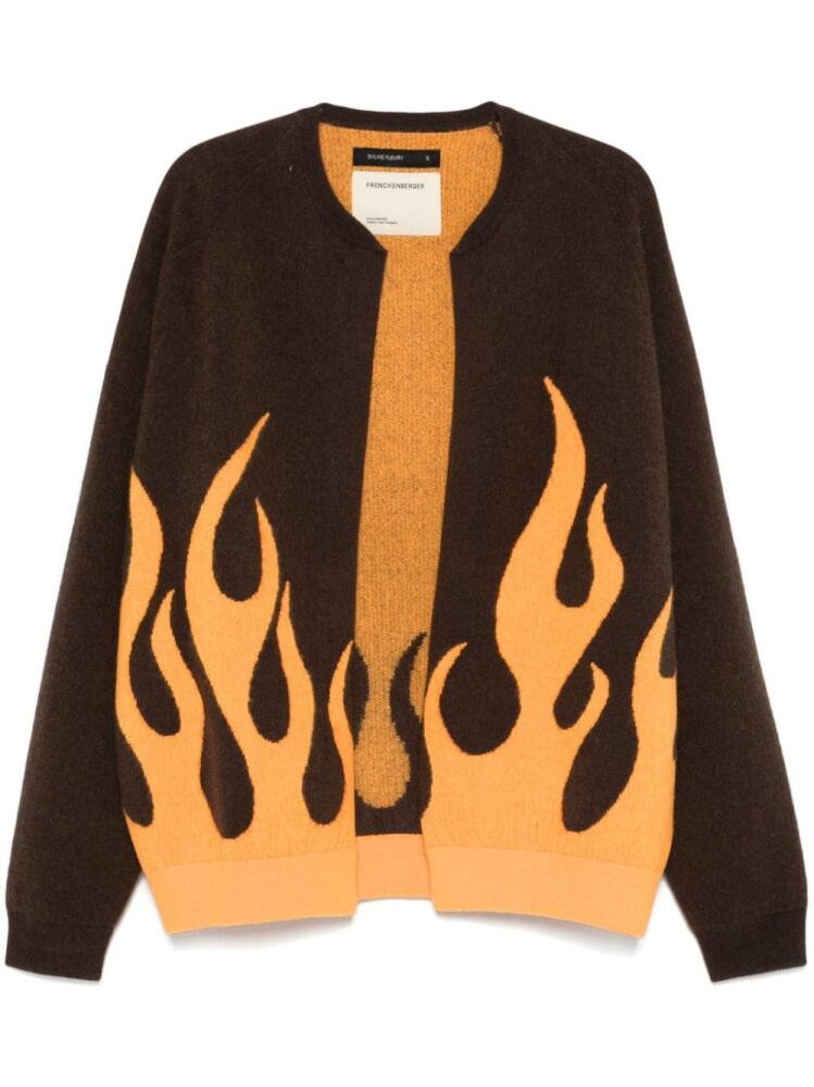 Frenckenberger flame-jacquard cardigan - Brown Cover