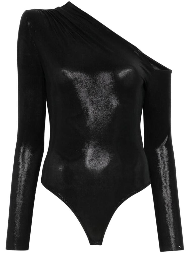 NISSA lamé-effect bodysuit - Black Cover