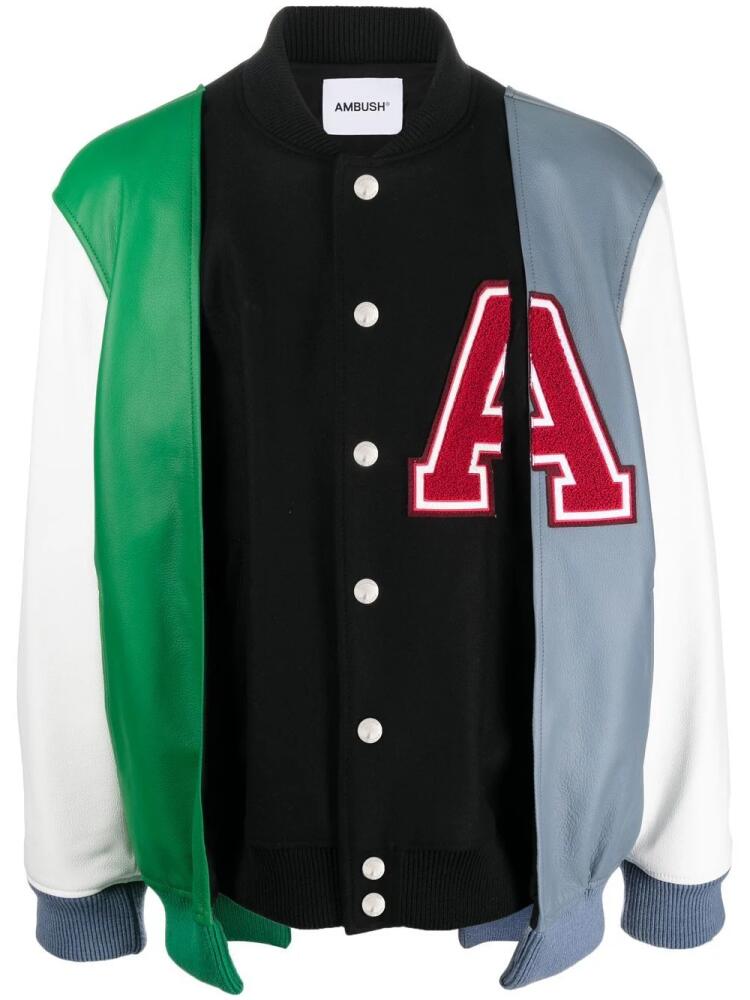 AMBUSH layered varsity jacket - Black Cover