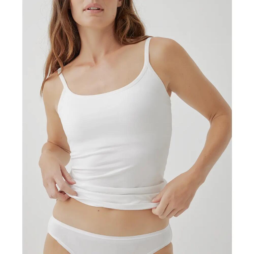 Pact Organic Everyday Shelf Bra Camisole 3-Pack in White Cover