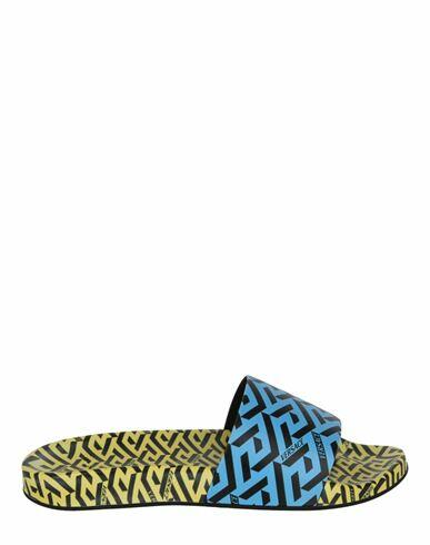 Versace Greca Print Slides Man Sandals Multicolored Polyvinyl butyral Cover