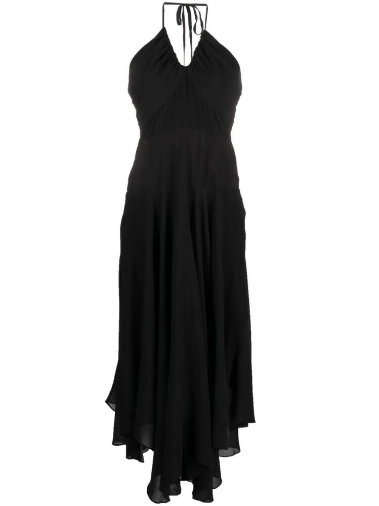 DKNY crinkle rayon maxi dress - Black Cover