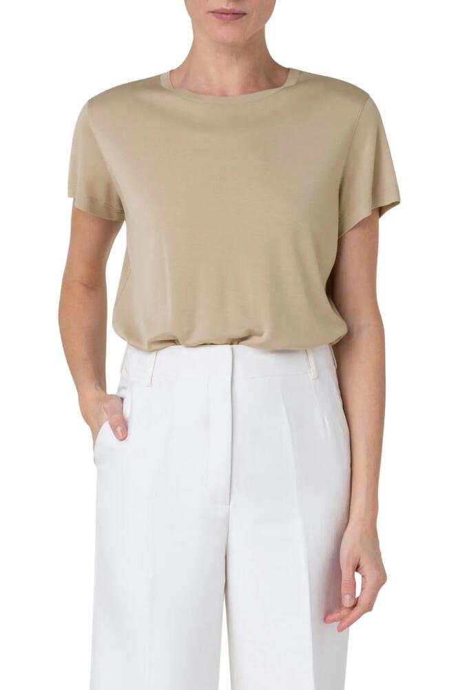 Akris Cupro T-Shirt in Sand Cover