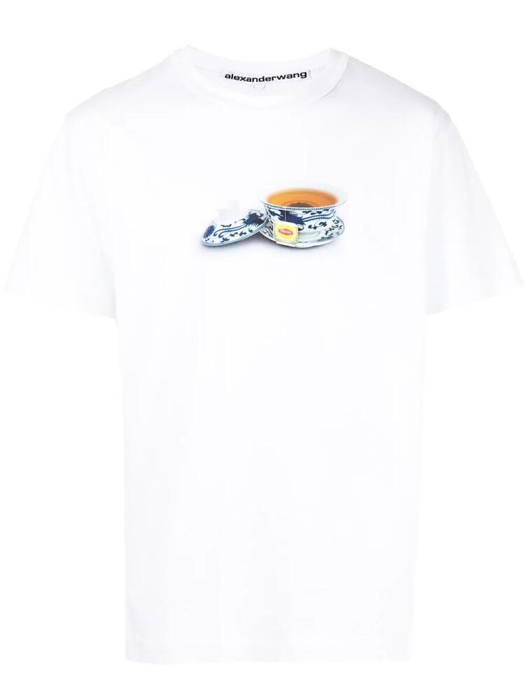 Alexander Wang teacup graphic T-shirt - White Cover