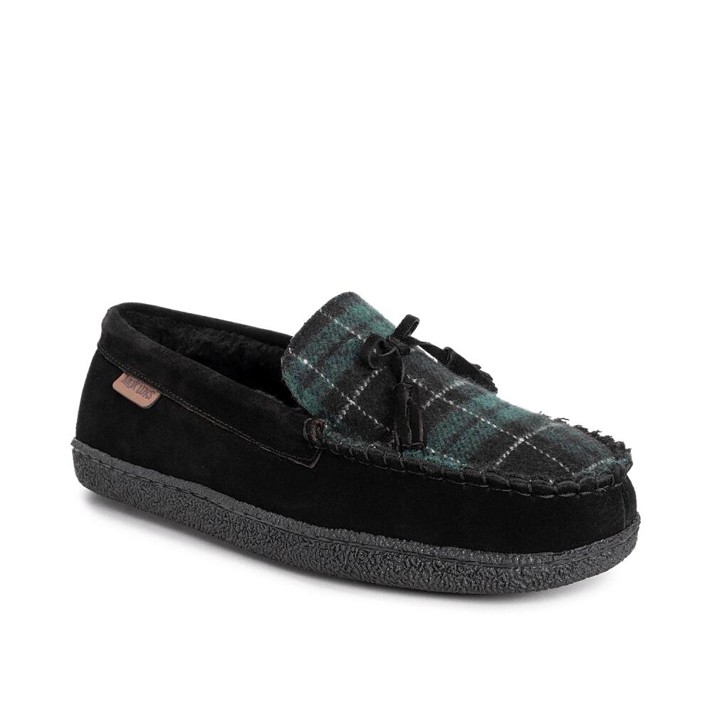 MUK LUKS Talan Slipper | Men's | Black/Green Plaid Cover