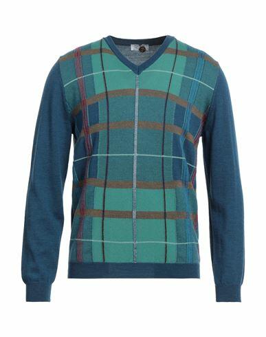 Heritage Man Sweater Slate blue Merino Wool Cover