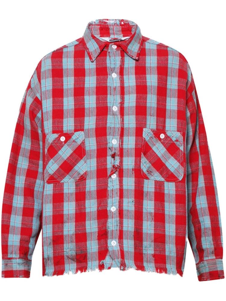 SAINT MXXXXXX checked cotton shirt - Red Cover