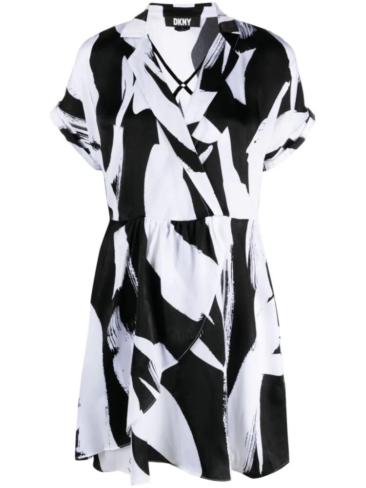 DKNY graphic-print midi dress - Black Cover