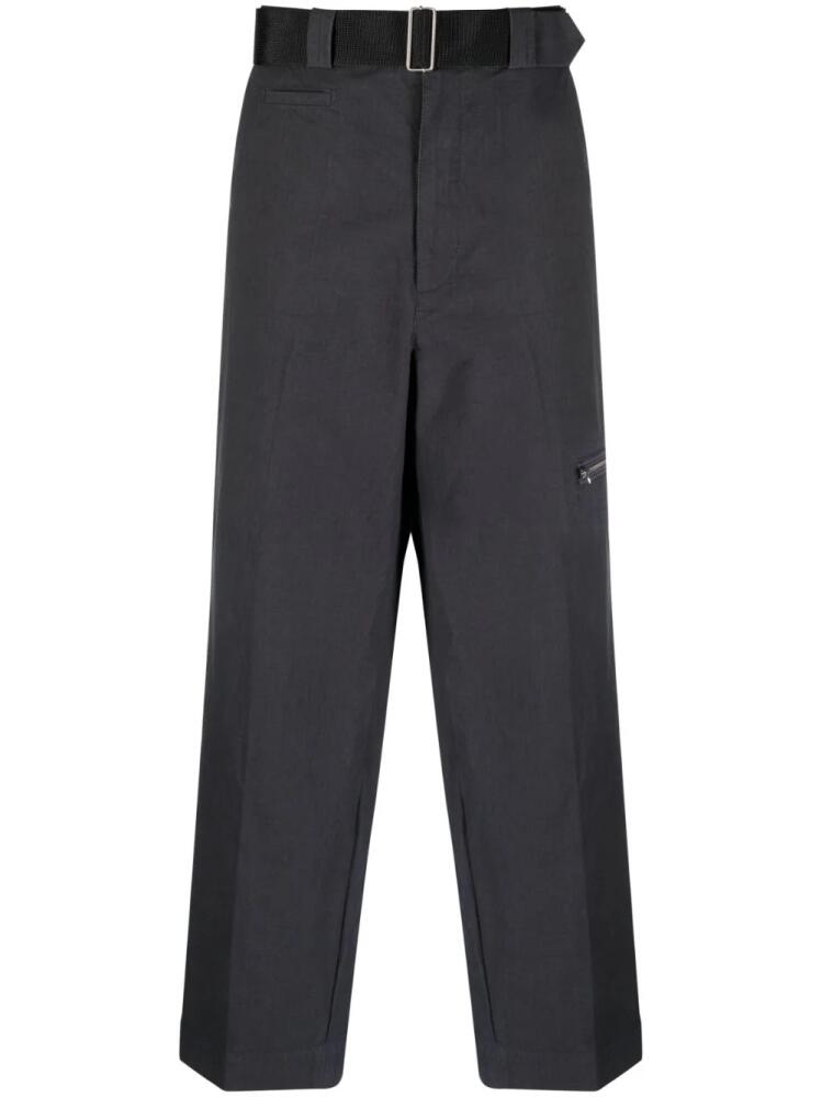 Undercover zip-detail cotton trousers - Grey Cover