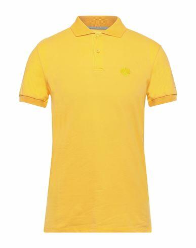 People Of Shibuya Man Polo shirt Ocher Cotton, Elastane Cover