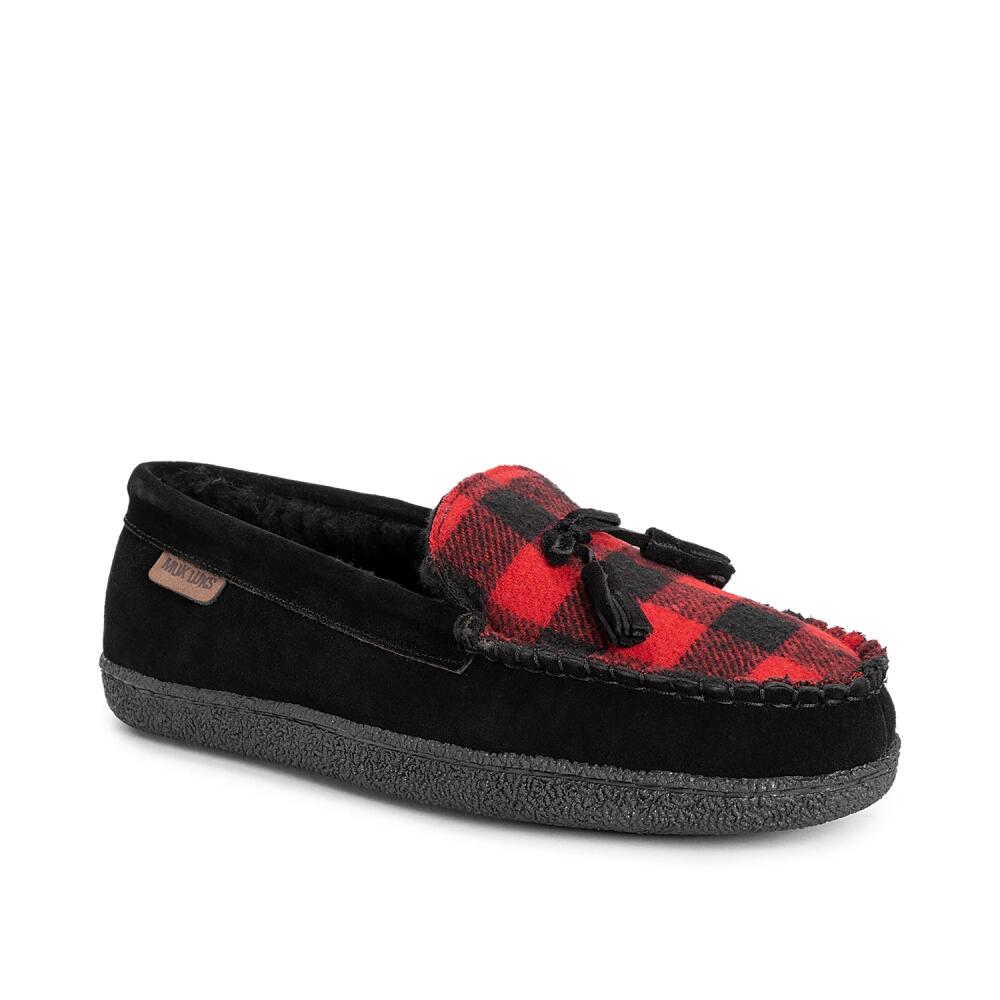 MUK LUKS Talan Slipper | Men's | Black/Red Plaid Cover