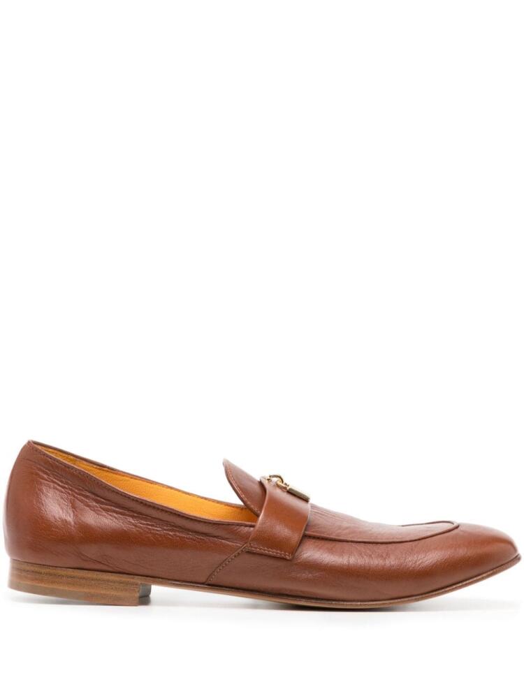 Madison.Maison Lock leather loafers - Brown Cover