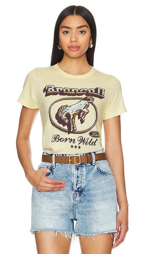 Junk Food Bronco Born Wild Tee in Yellow Cover