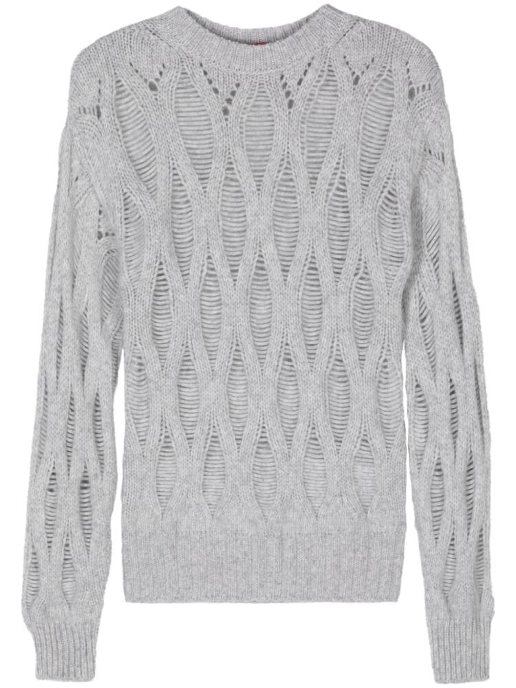 Wild Cashmere drop-stitch knit sweater - Grey Cover