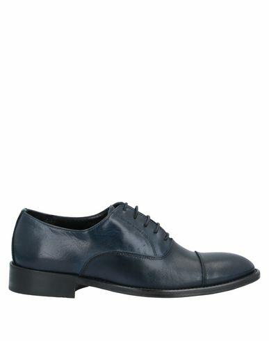 Grey Daniele Alessandrini Man Lace-up shoes Midnight blue Soft Leather Cover