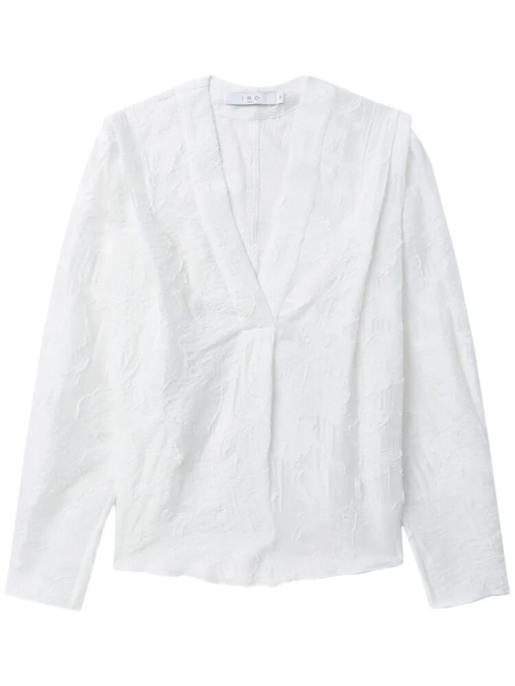 IRO texture-detailing v-neck blouse - White Cover