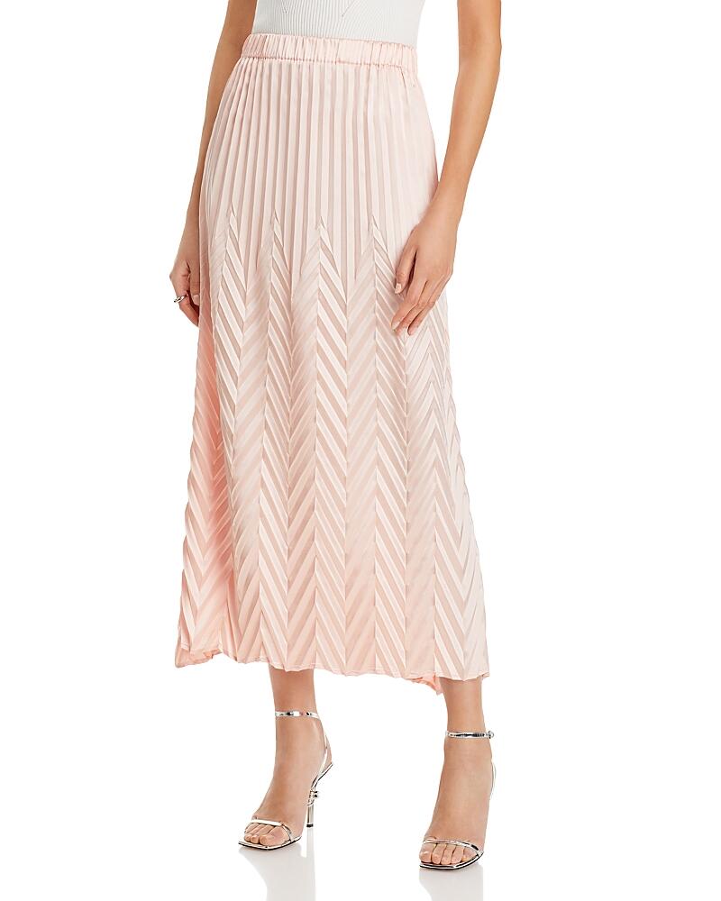 Misook Chevron Textured A Line Maxi Skirt Cover