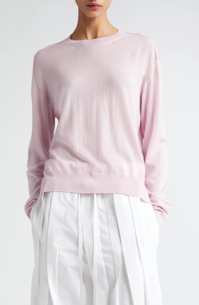 Jil Sander Seamless Crewneck Sweater in 668 Marshmallow Cover