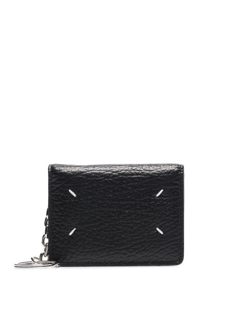 Maison Margiela four-stitch keyring card holder - Black Cover