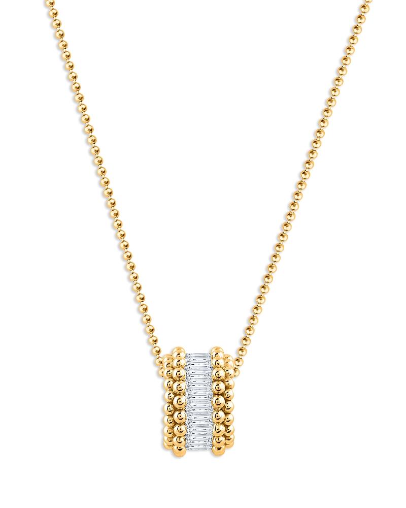 Harakh Diamond Baguette Beaded Pendant Necklace in 18K Yellow Gold, 0.35 ct. t. w., 16-20 Cover