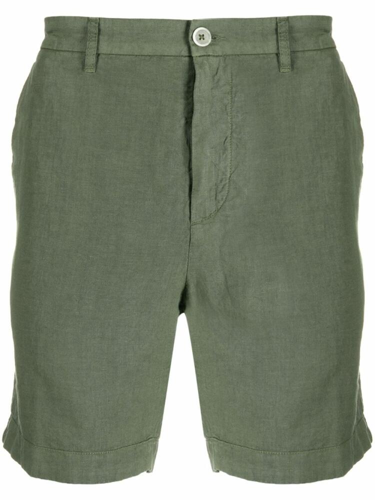 120% Lino linen Bermuda shorts - Green Cover