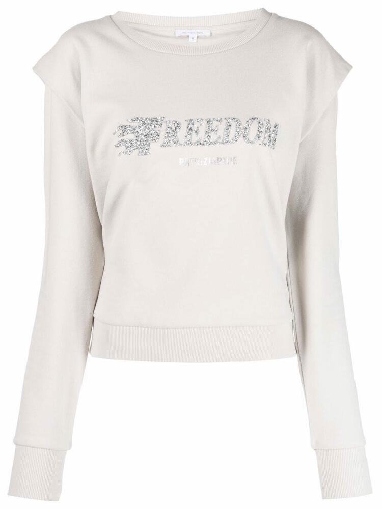 Patrizia Pepe Freedom cotton sweatshirt - Grey Cover