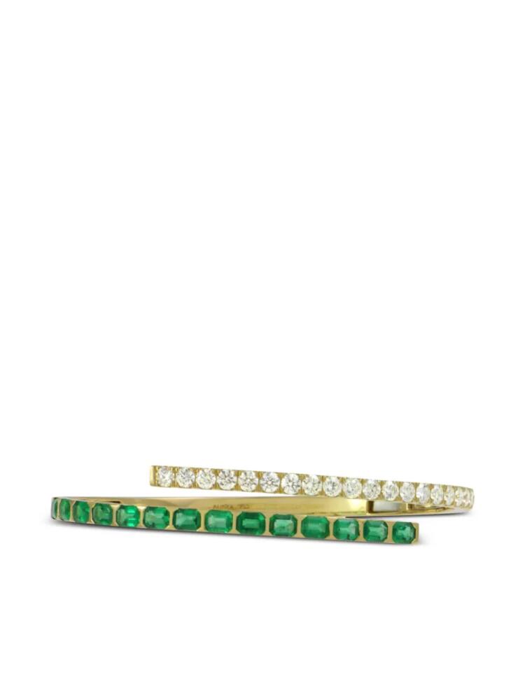 ALINKA 18kt yellow gold Eclipse emerald and diamond bracelet Cover