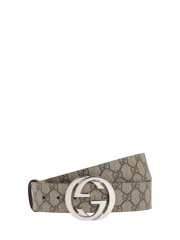 GUCCI 4cm Gg Supreme Logo Coated Canvas Belt Cover