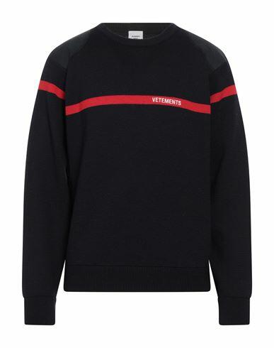 Vetements Man Sweater Midnight blue Merino Wool Cover