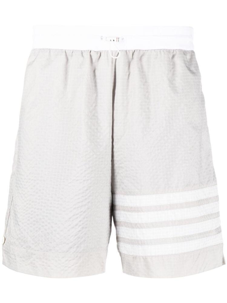 Thom Browne 4-Bar stripe track shorts - Grey Cover