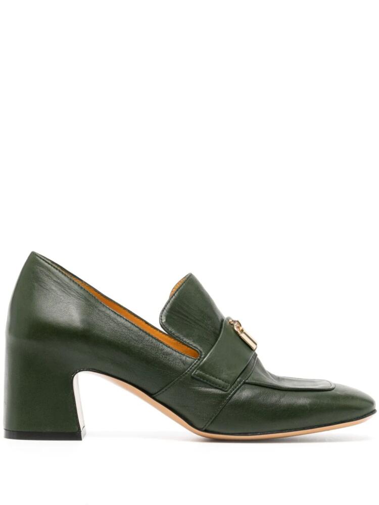 Madison.Maison Lock 70mm leather pumps - Green Cover