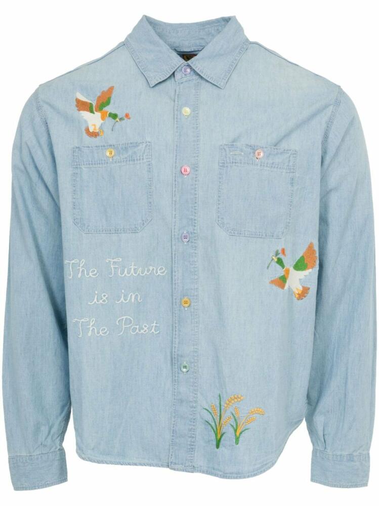 Human Made embroidered chambray shirt - Blue Cover