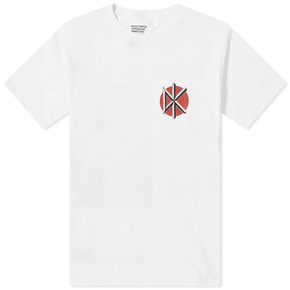 Wacko Maria Men's Dead Kennedys Crew Neck T-Shirt in White Cover