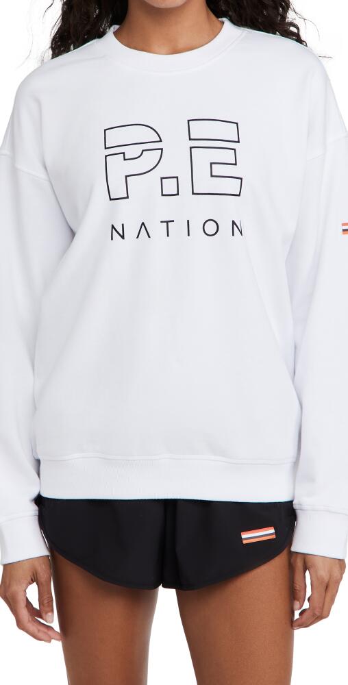 P. E NATION Heads Up Sweatshirt Optic White Cover