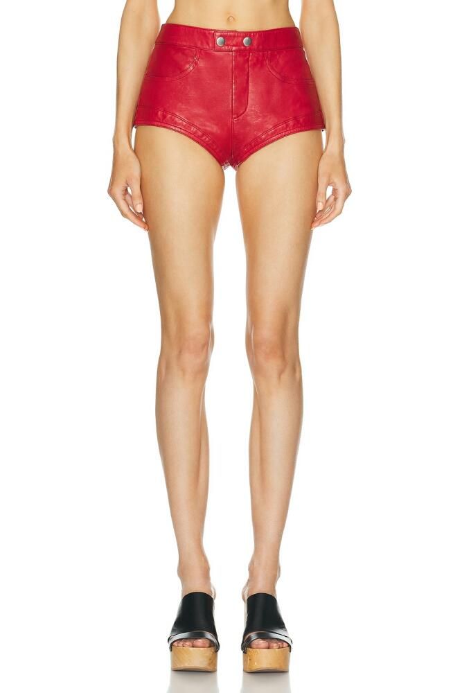 Isabel Marant Leslie Short in Red Cover