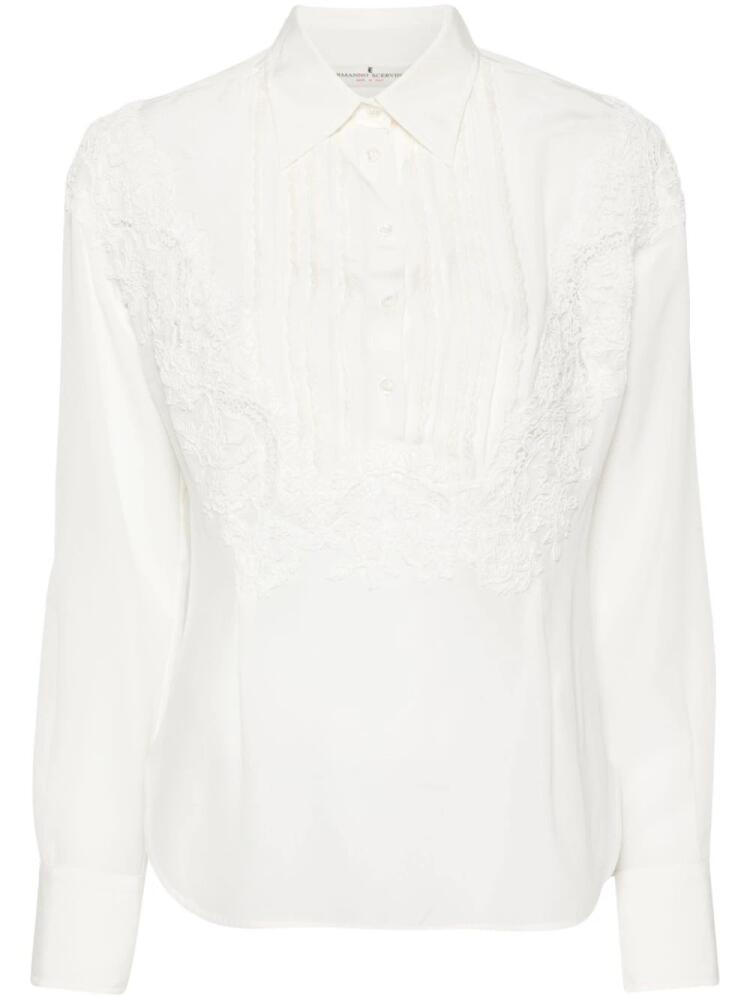 Ermanno Scervino floral lace appliqué shirt - Neutrals Cover