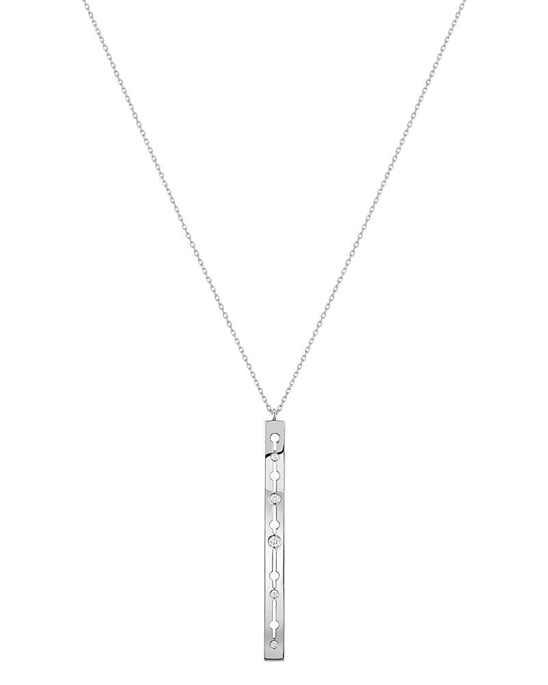 dinh van 18K White Gold Pulse Pendant Necklace with Diamonds, 35.4 Cover