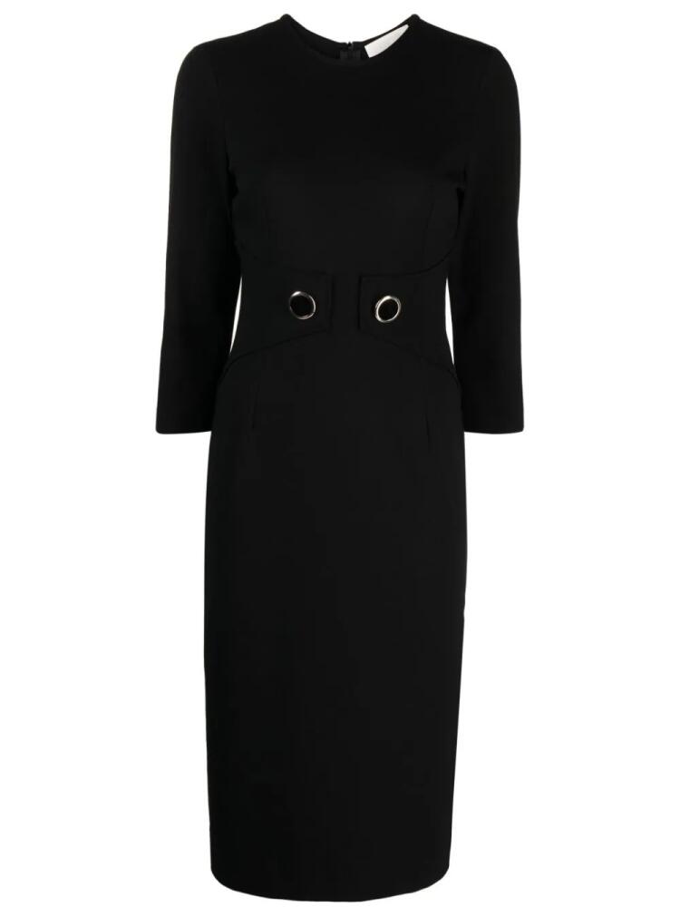 JANE Sadie button-detail pencil dress - Black Cover