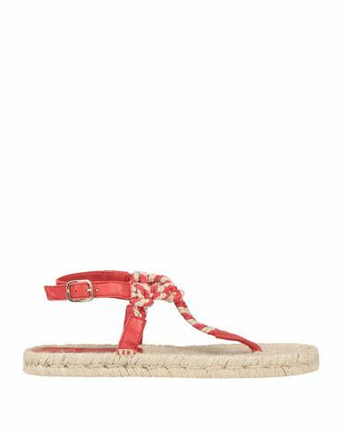 Fabi Woman Espadrilles Red Soft Leather, Textile fibers Cover