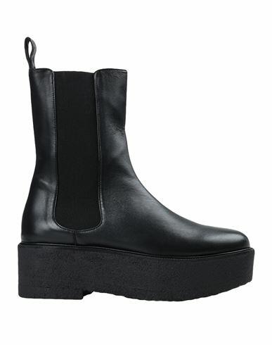 Staud Palamino Platform Boot Woman Ankle boots Black Soft Leather Cover