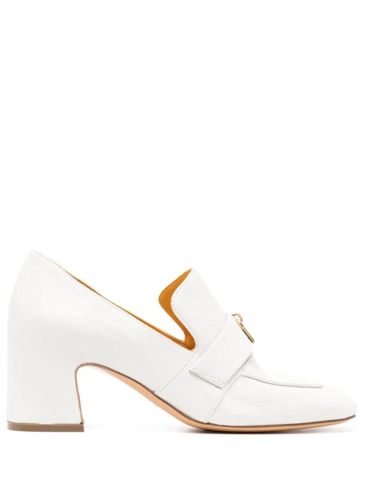 Madison.Maison Lock 70mm leather pumps - White Cover