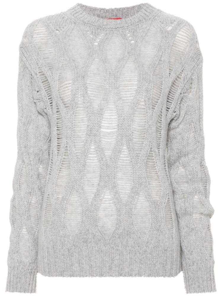 Wild Cashmere open-knit sweater - Grey Cover