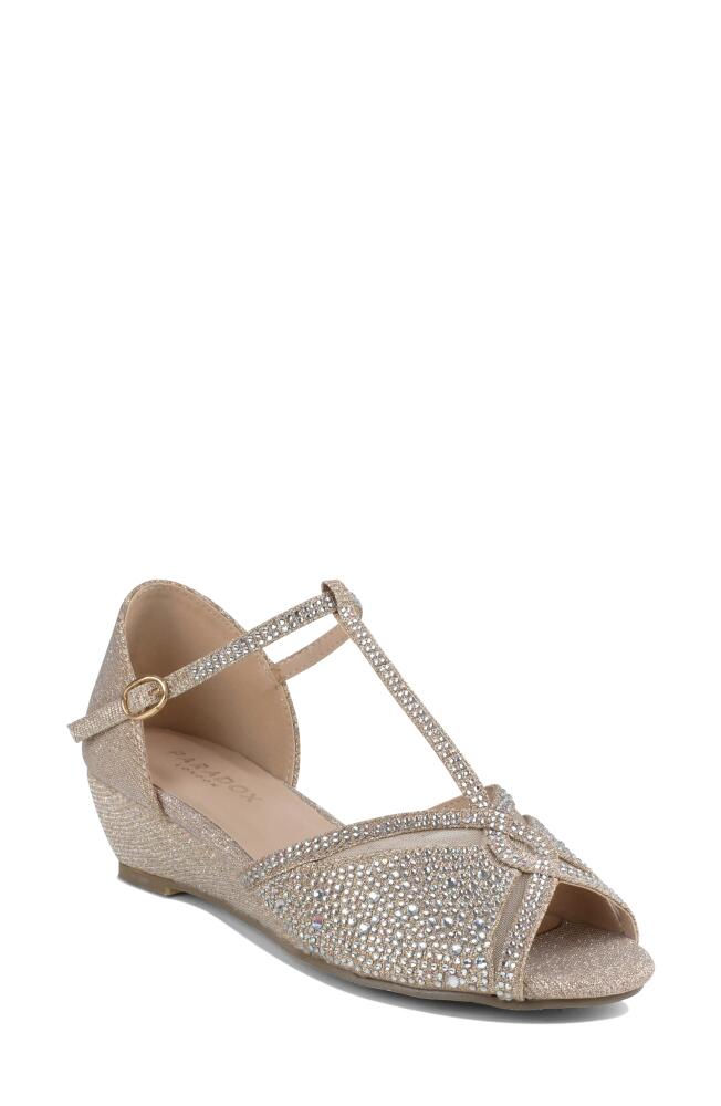 Paradox London Pink Janelle Wedge Sandal in Champagne Cover