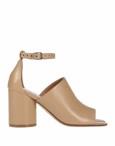 Maison Margiela Woman Sandals Beige Leather Cover