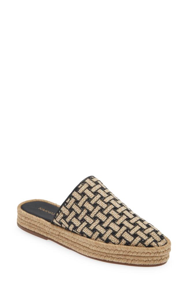 Kaanas Gia Woven Espadrille Mule in Black Cover