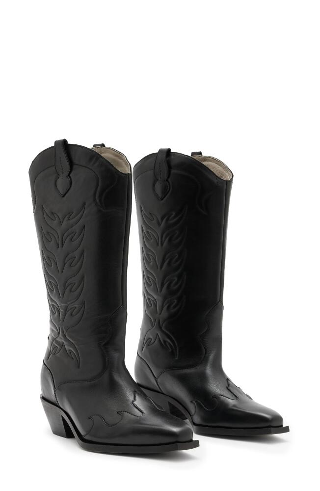 AllSaints Dolly Western Boot in Black Cover