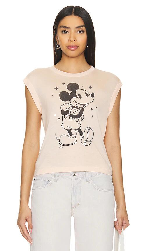 Junk Food Sparkle Mickey Tee in Peach Cover